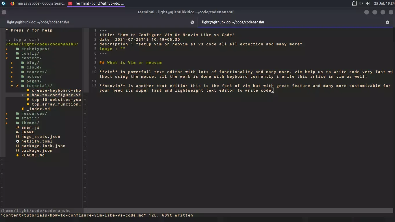 Configuring Vim/Neovim to Work like VS Code: A Step-by-Step Guide
